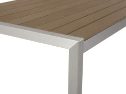 Outlet Beliani Set da pranzo da giardino 6 posti VERNIO Marrone Marrone Argento