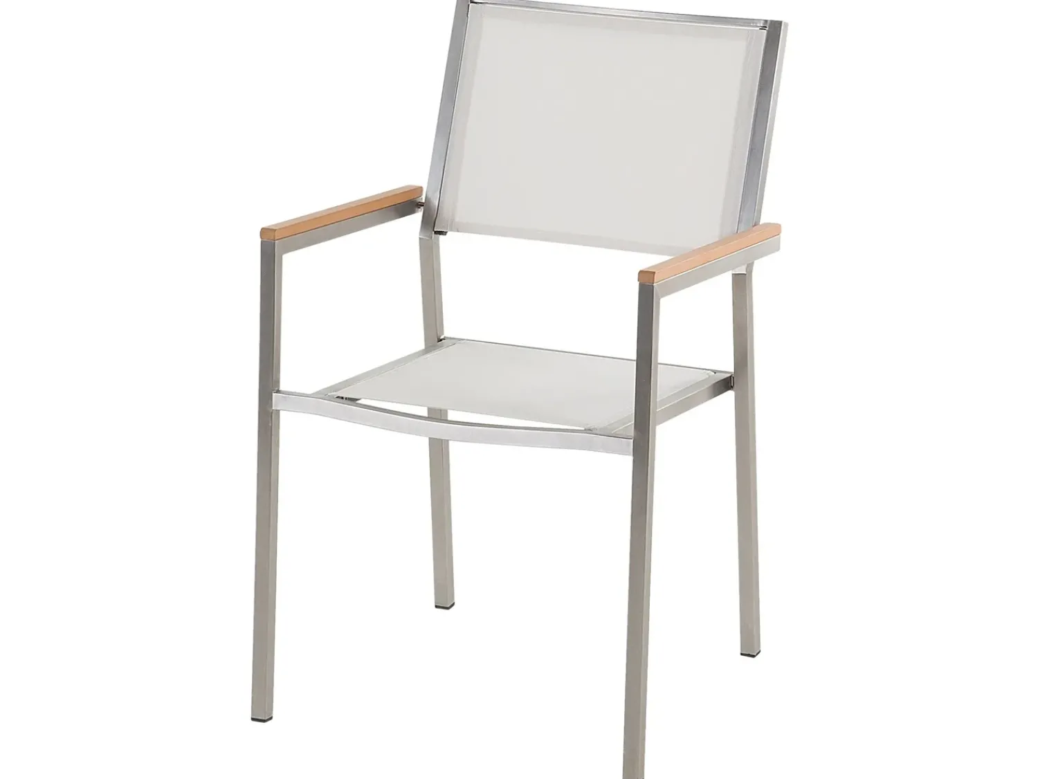 Hot Beliani Set da pranzo da giardino 8 posti GROSSETO Piastra tripla Granito Lucido Nero/Bianco Bianco Argento Nero