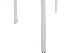 Hot Beliani Set da pranzo da giardino 6 posti GROSSETO Piastra tripla Granito Lucido Grigio/Bianco Bianco Argento Grigio
