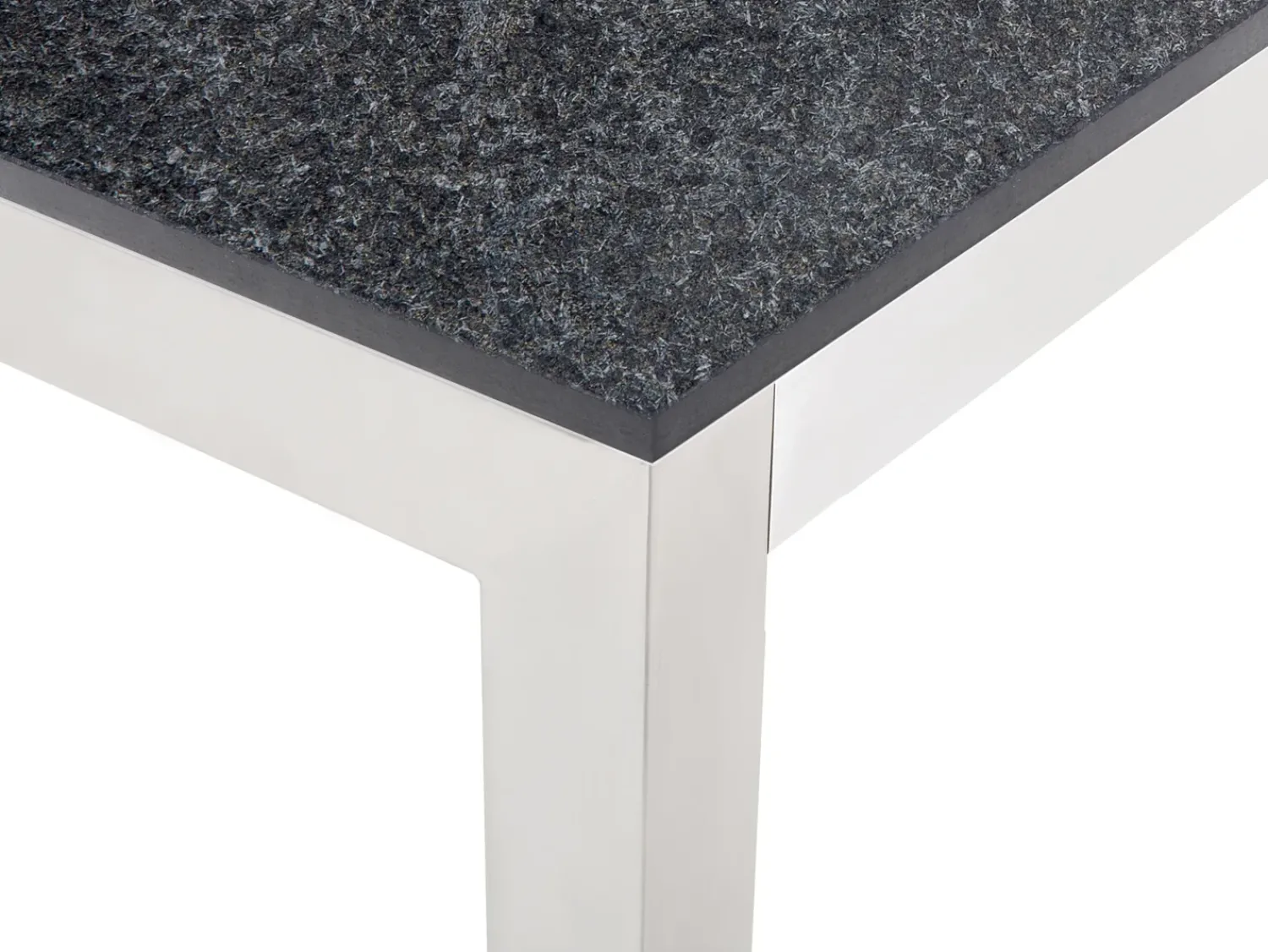 Discount Beliani Set da pranzo da giardino 6 posti GROSSETO Granito fiammato Nero/Beige Beige Argento Grigio