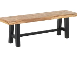 Outlet Beliani Set da pranzo da giardino 6 posti SCANIA Legno d'acacia Nero Marrone Nero