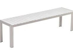 Discount Beliani Set da pranzo da giardino 6 posti NARDO Bianco Bianco Argento
