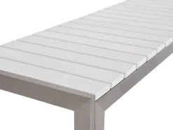 Discount Beliani Set da pranzo da giardino 6 posti NARDO Bianco Bianco Argento