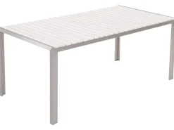 Discount Beliani Set da pranzo da giardino 6 posti NARDO Bianco Bianco Argento