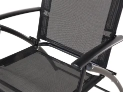 Outlet Beliani Set da pranzo da giardino 4 posti LIVO Metallo Nero