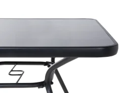 Outlet Beliani Set da pranzo da giardino 4 posti LIVO Metallo Nero