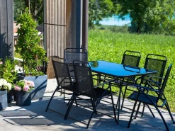 Online Beliani Set da pranzo da giardino 6 posti LIVO Metallo Nero