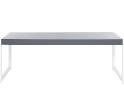 Clearance Beliani Set da pranzo da giardino 6 posti BACOLI con cuscini Metallo Grigio Bianco Grigio