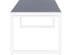 Clearance Beliani Set da pranzo da giardino 6 posti BACOLI con cuscini Metallo Grigio Bianco Grigio