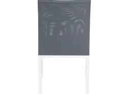 Clearance Beliani Set da pranzo da giardino 6 posti BACOLI con cuscini Metallo Grigio Bianco Grigio