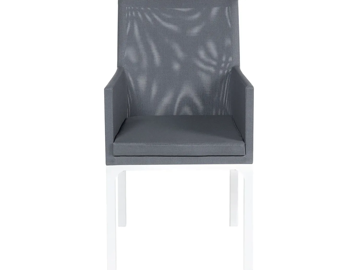 Clearance Beliani Set da pranzo da giardino 6 posti BACOLI con cuscini Metallo Grigio Bianco Grigio
