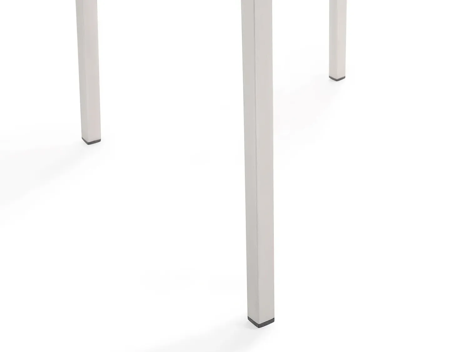 Discount Beliani Set da pranzo da giardino 8 posti GROSSETO Vetro incrinato Trasparente/Bianco Trasparente Argento Bianco