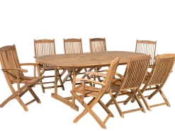 Sale Beliani Set da pranzo da giardino 8 posti MAUI Legno d'acacia chiaro Marrone