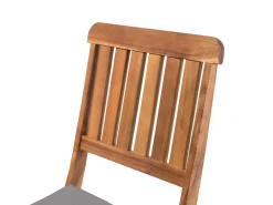 Beliani Set da pranzo da giardino 6 posti CENTO con cuscini Legno d'acacia Marrone Grigio Marrone