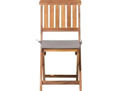 Beliani Set da pranzo da giardino 6 posti CENTO con cuscini Legno d'acacia Marrone Grigio Marrone