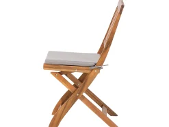 Beliani Set da pranzo da giardino 6 posti CENTO con cuscini Legno d'acacia Marrone Grigio Marrone