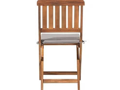 Beliani Set da pranzo da giardino 6 posti CENTO con cuscini Legno d'acacia Marrone Grigio Marrone