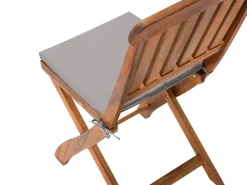 Beliani Set da pranzo da giardino 6 posti CENTO con cuscini Legno d'acacia Marrone Grigio Marrone