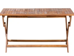 Beliani Set da pranzo da giardino 6 posti CENTO con cuscini Legno d'acacia Marrone Grigio Marrone