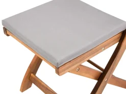 Beliani Set da pranzo da giardino 6 posti CENTO con cuscini Legno d'acacia Marrone Grigio Marrone