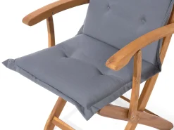 Beliani Set da pranzo da giardino 8 posti MAUI con cuscini Legno d'acacia Grigio Marrone Grigio