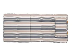 Online Beliani Set da pranzo da giardino 8 posti MAUI con cuscini Legno d'acacia Multicolore Beige Blu Marrone Multicolore