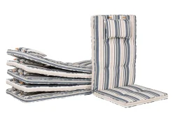 Online Beliani Set da pranzo da giardino 8 posti MAUI con cuscini Legno d'acacia Multicolore Beige Blu Marrone Multicolore