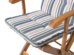 Online Beliani Set da pranzo da giardino 8 posti MAUI con cuscini Legno d'acacia Multicolore Beige Blu Marrone Multicolore
