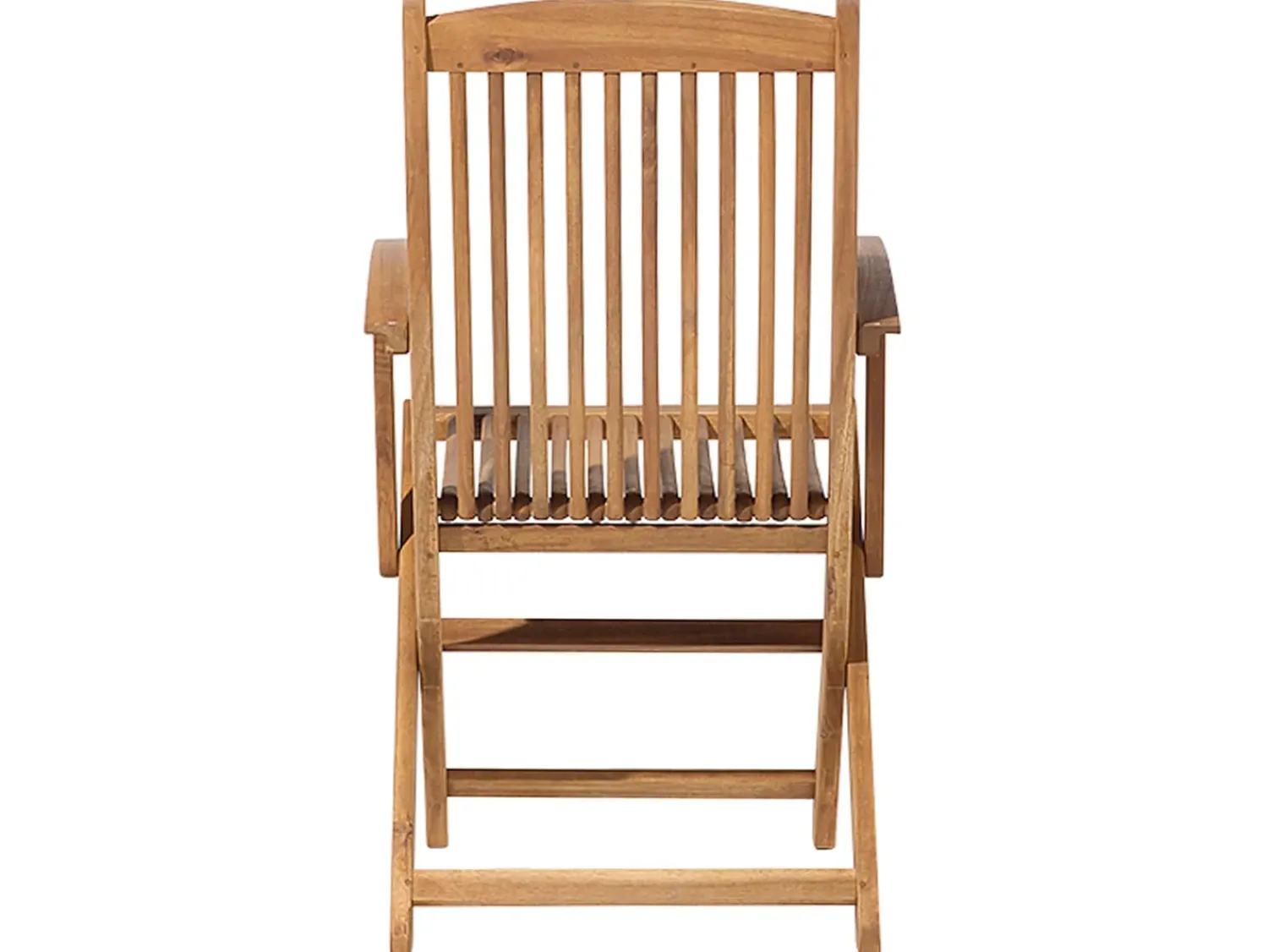 Clearance Beliani Set da pranzo da giardino 8 posti MAUI con Ombrellone Legno d'acacia Bianco sporco Bianco Marrone Grigio