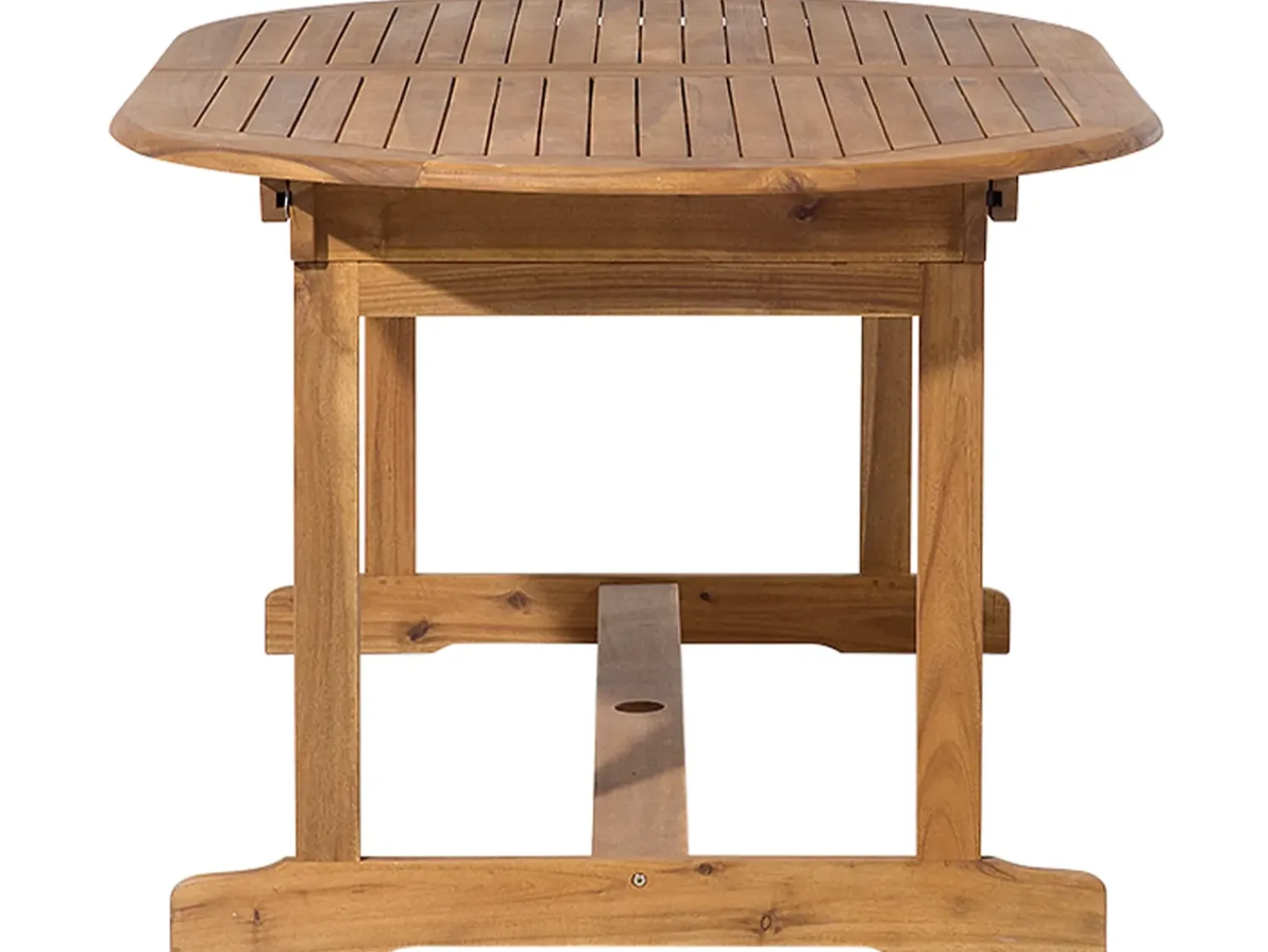 Clearance Beliani Set da pranzo da giardino 8 posti MAUI con Ombrellone Legno d'acacia Bianco sporco Bianco Marrone Grigio