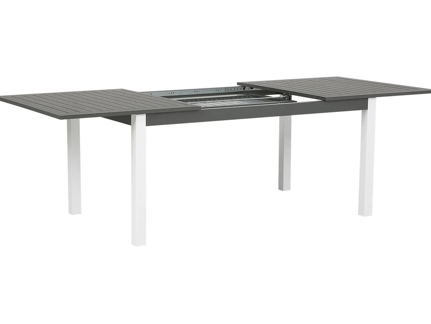 Online Beliani Set da pranzo da giardino 6 posti PANCOLE con cuscini Metallo Grigio Bianco Grigio