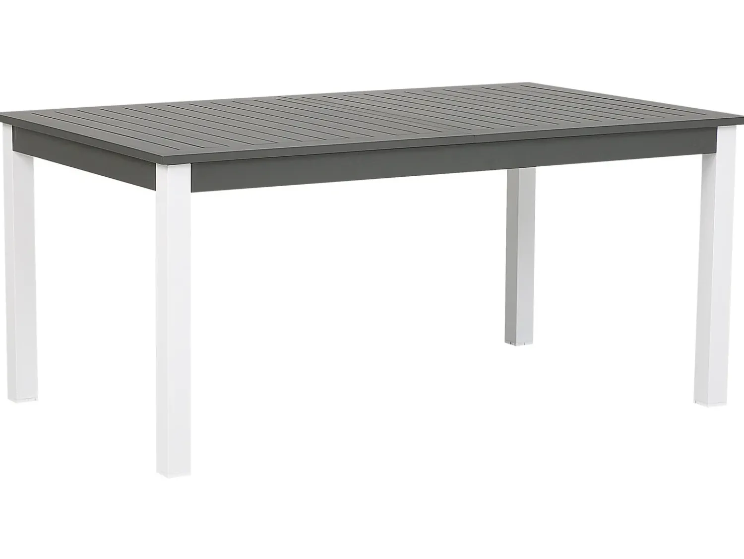 Online Beliani Set da pranzo da giardino 6 posti PANCOLE con cuscini Metallo Grigio Bianco Grigio