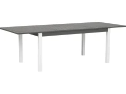Online Beliani Set da pranzo da giardino 6 posti PANCOLE con cuscini Metallo Grigio Bianco Grigio