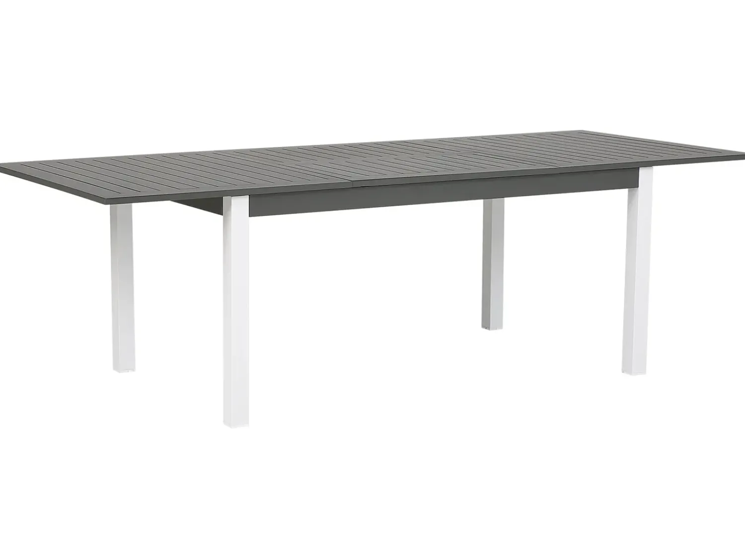 Online Beliani Set da pranzo da giardino 6 posti PANCOLE con cuscini Metallo Grigio Bianco Grigio