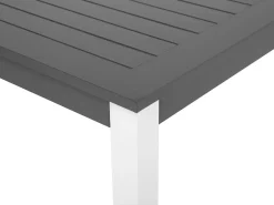 Beliani Set da pranzo da giardino 8 posti PANCOLE con cuscini Metallo Grigio Bianco Grigio