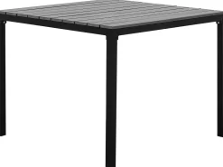 New Beliani Set da pranzo da giardino 4 posti PRATO Grigio Grigio Nero