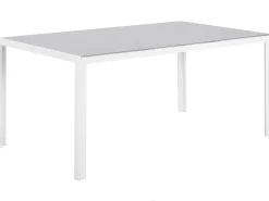 Online Beliani Set da pranzo da giardino 6 posti CATANIA Metallo Grigio Bianco Grigio