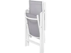 Online Beliani Set da pranzo da giardino 6 posti CATANIA Metallo Grigio Bianco Grigio