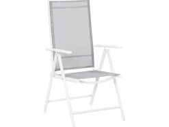 Online Beliani Set da pranzo da giardino 6 posti CATANIA Metallo Grigio Bianco Grigio
