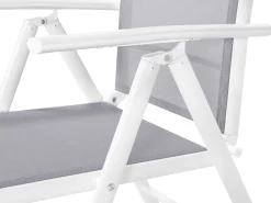 Online Beliani Set da pranzo da giardino 6 posti CATANIA Metallo Grigio Bianco Grigio