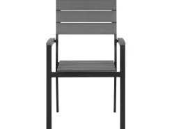 Sale Beliani Set da pranzo da giardino 6 posti COMO Grigio Grigio Nero