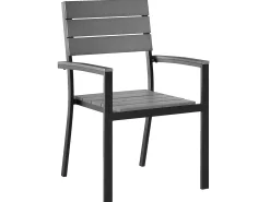 Sale Beliani Set da pranzo da giardino 6 posti COMO Grigio Grigio Nero