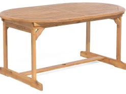 Sale Beliani Set da pranzo da giardino 8 posti MAUI con cuscini Legno d'acacia Blu Blu Marrone
