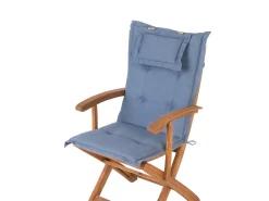 Sale Beliani Set da pranzo da giardino 8 posti MAUI con cuscini Legno d'acacia Blu Blu Marrone
