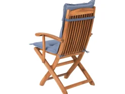 Sale Beliani Set da pranzo da giardino 8 posti MAUI con cuscini Legno d'acacia Blu Blu Marrone
