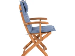 Sale Beliani Set da pranzo da giardino 8 posti MAUI con cuscini Legno d'acacia Blu Blu Marrone