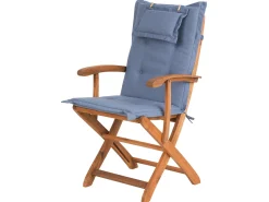 Sale Beliani Set da pranzo da giardino 8 posti MAUI con cuscini Legno d'acacia Blu Blu Marrone
