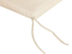 Outlet Beliani Set da pranzo da giardino 4 posti ANCONA con cuscini Metallo Marrone scuro Beige Marrone