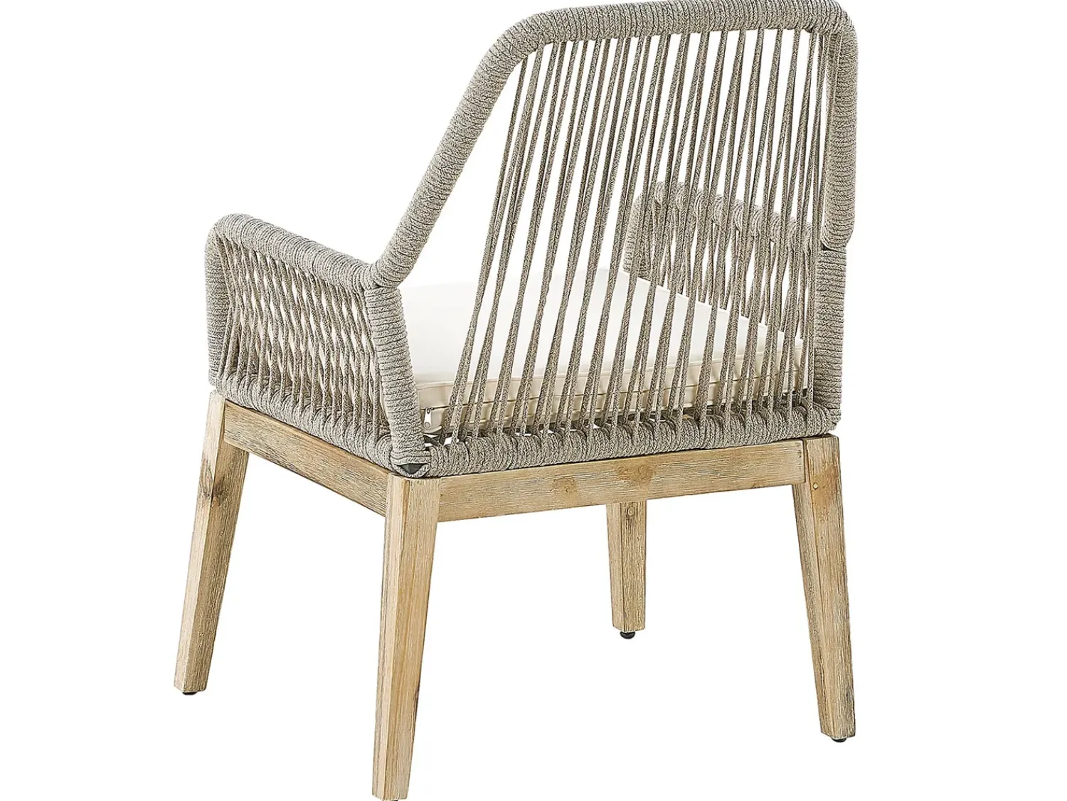 Discount Beliani Set da pranzo da giardino 6 posti OLBIA con cuscini Beige Beige Marrone Grigio