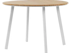 Outlet Beliani Set da pranzo da giardino 4 posti CAVOLI con cuscini Metallo Grigio Bianco Grigio Marrone